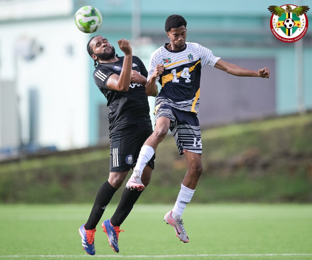 Ajani Richards performing a successful header