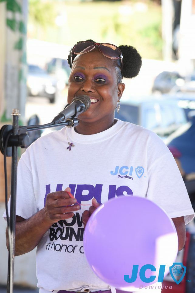 Judith at a Lupus rally