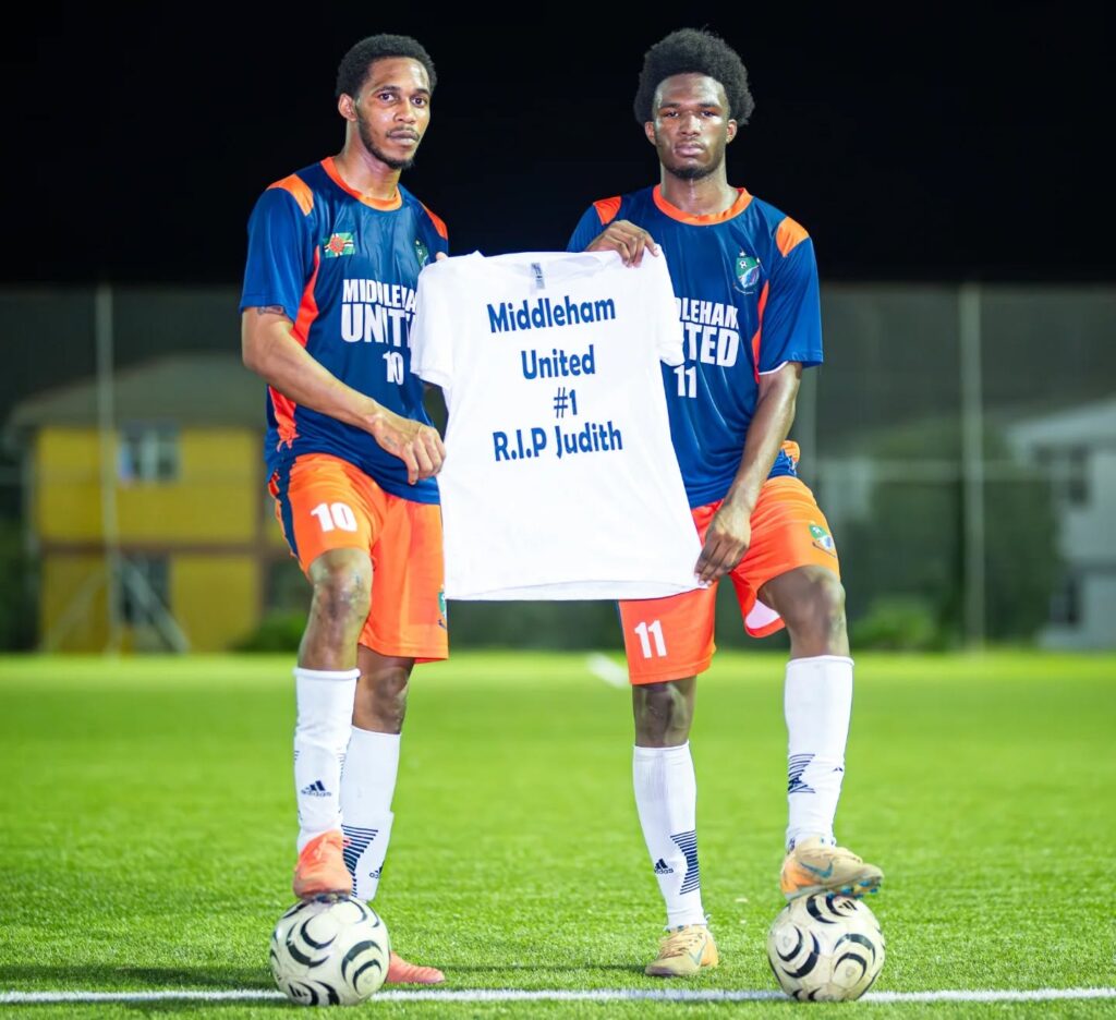 Tribute to Judith by Middleham United FC players