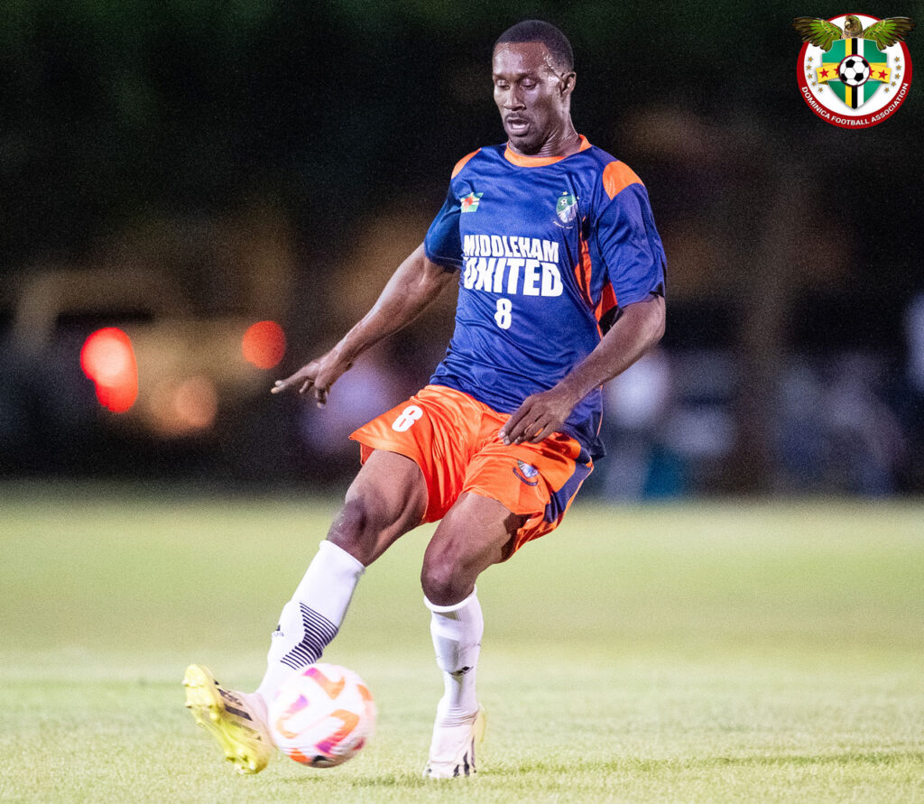 Middleham United FC player Shakeem Gregoire intercepting a pass