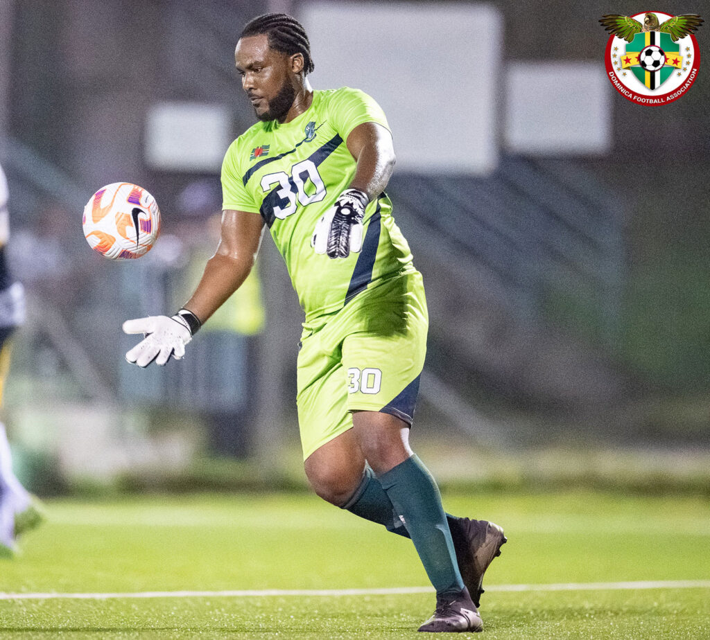 Middleham United FC goalkeeper about to make a long pass