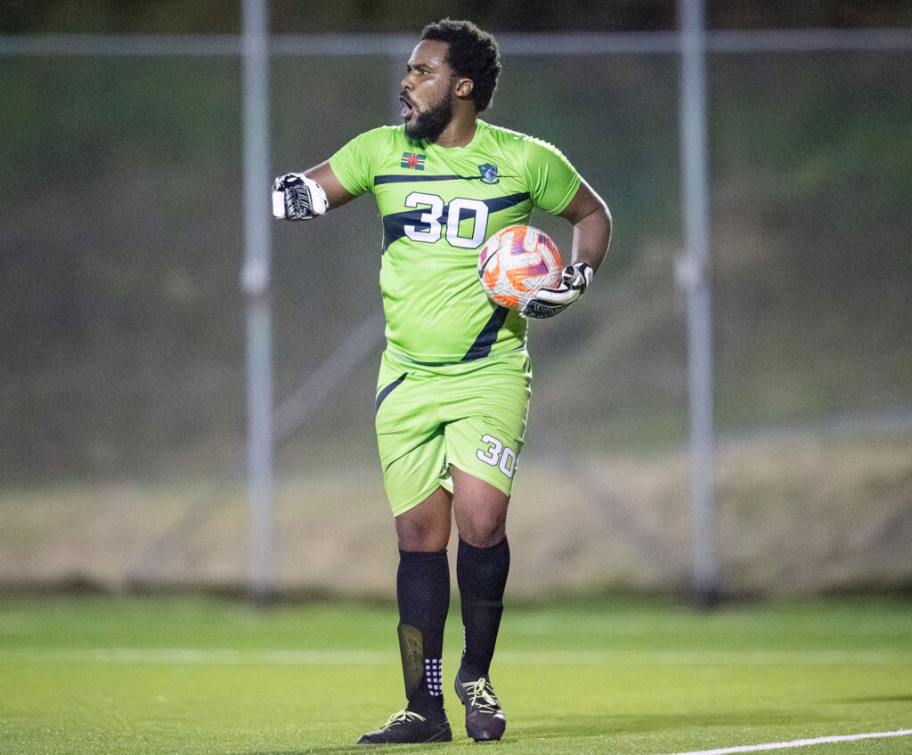 Middleham United FC player goalie wearing the number 30 jersey