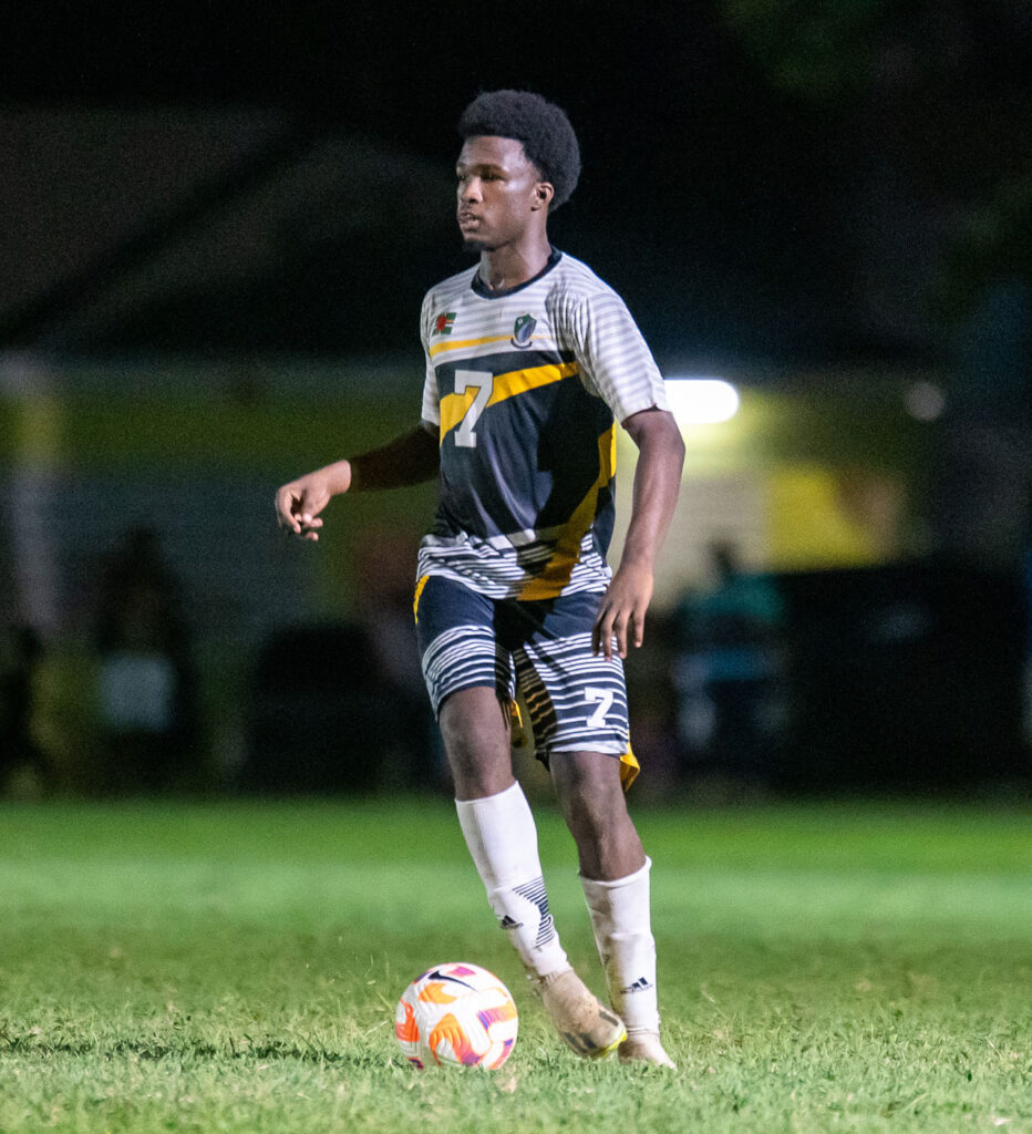 Middleham United FC player Josimar Gustave on the ball